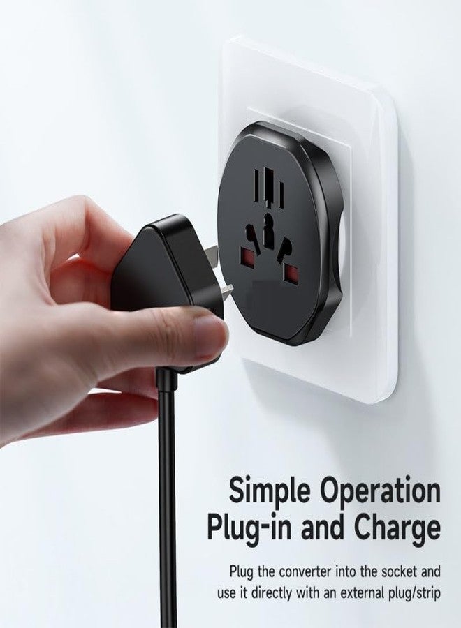 CARE CASE Universal Travel Adapter, Black, Type A, B, C, D, E, F, G, H, I, J, K, L, M, N, O, AC power plug (AU/EU/US/UK), 2500W, 110-240V, 2.4E+2V, Z2 - Image 3
